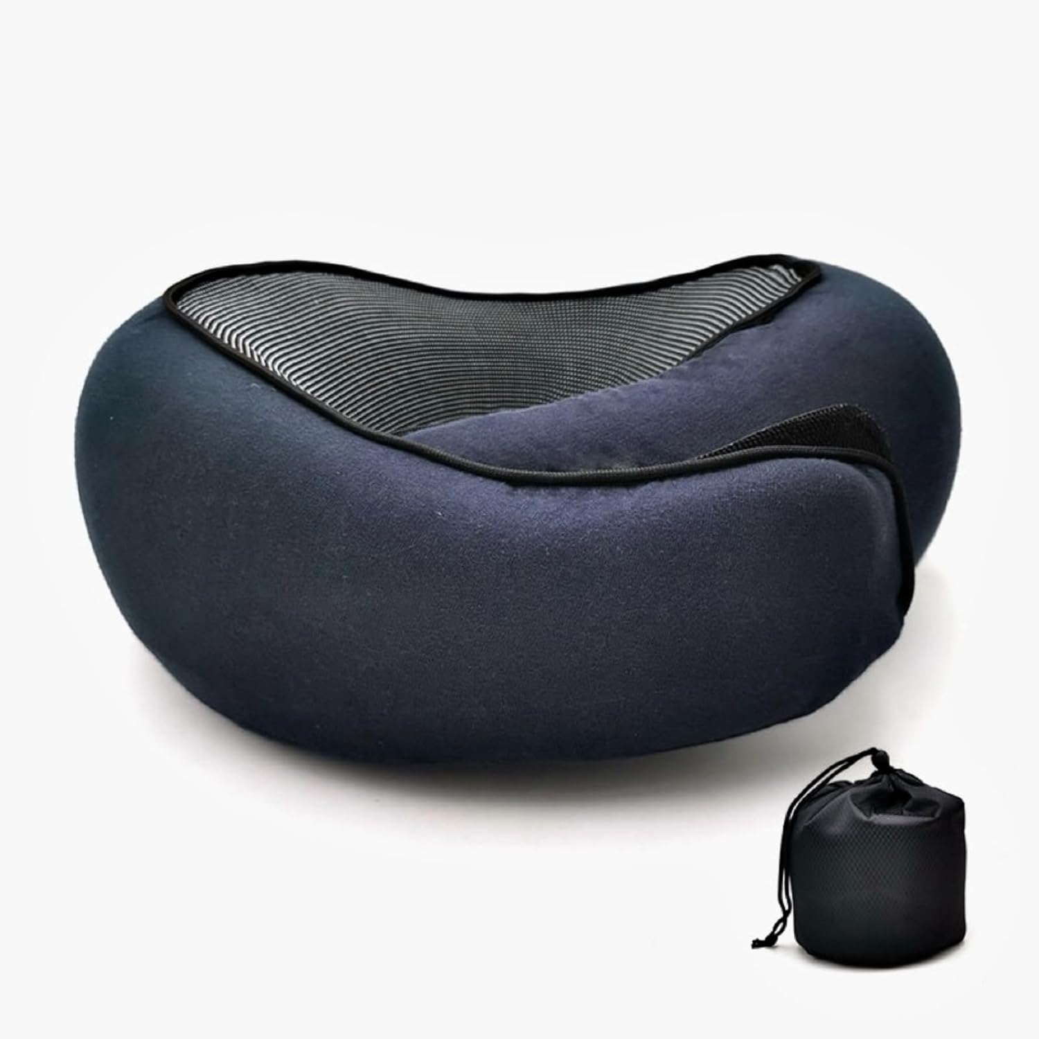 Travel Memory U-Shaped Pillow, Soft Skin-Friendly Cotton Fabric, All-Round, Portable Easy Storage, Ideal for Air Travel Business Trips Naps, Cervical Care, Removable Washable Cover - Image 5