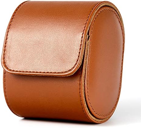 Premium Leather Mechanical Watch Storage Box - 3 Slot Dustproof Travel Case for Home Use, Brown - Image 1