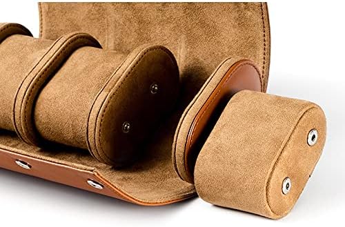 Premium Leather Mechanical Watch Storage Box - 3 Slot Dustproof Travel Case for Home Use, Brown - Image 4
