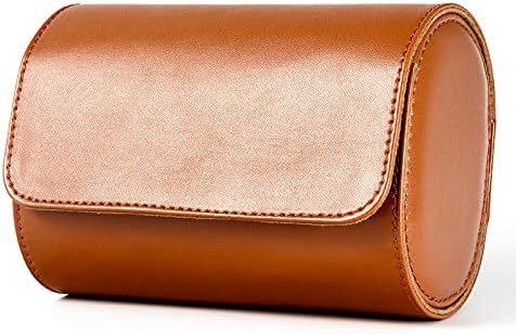 Premium Leather Mechanical Watch Storage Box - 3 Slot Dustproof Travel Case for Home Use, Brown - Image 5