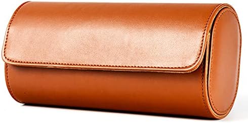 Premium Leather Mechanical Watch Storage Box - 3 Slot Dustproof Travel Case for Home Use, Brown - Image 6