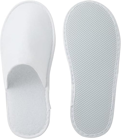 8 Pairs Spa Slippers for Men and Women, Comfortable Non-Slip Disposable Hotel Slippers, Breathable Soft Cotton House Guest Slippers for Travel Guests Hotel Home Salon - Image 2