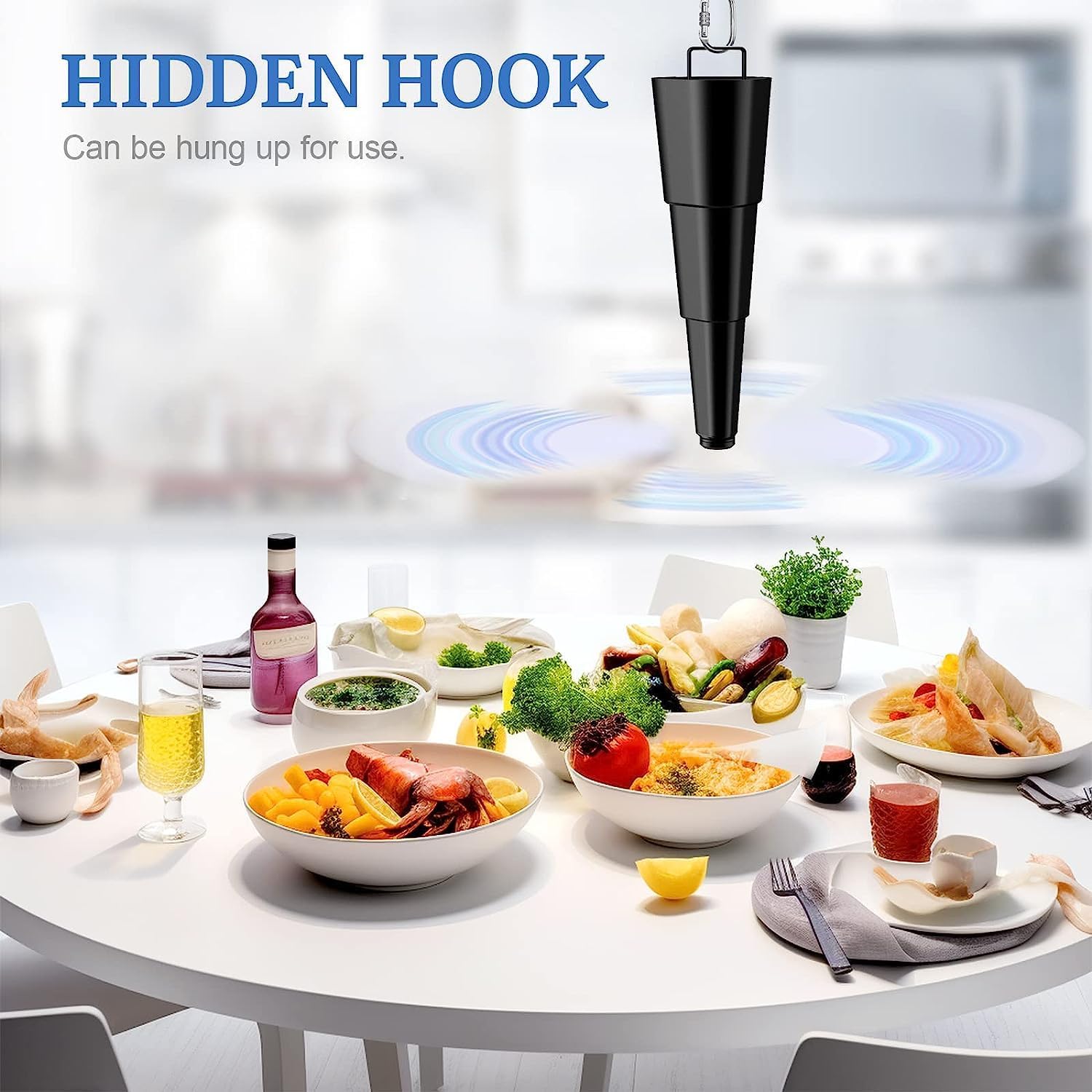 2 Pcs Picnic Fly Fans for Tables,Fly Repellent Fan Indoor Outdoor with Holographic Blades Keep Flies Away,Suitable for Picnic, Party, Restaurant, Kitchen - Image 6