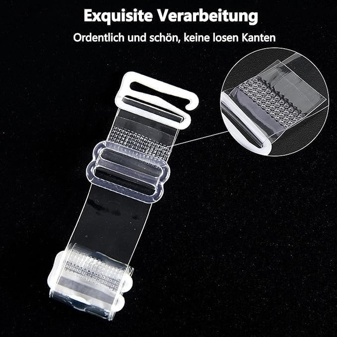 3-Pairs Clear Bra Straps,Invisible Bra Replacement Transparent Bra Straps Multiple Width Removable - Image 3