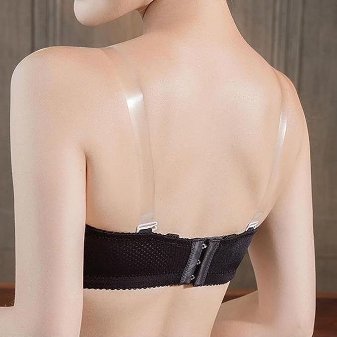 3-Pairs Clear Bra Straps,Invisible Bra Replacement Transparent Bra Straps Multiple Width Removable - Image 5