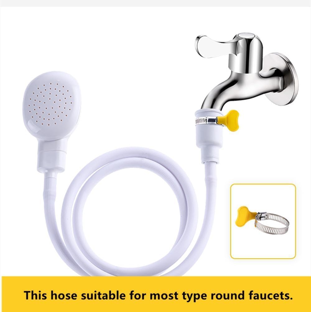 Portable Rubber Hose Spray, 1.3 Meters Pet Shower Sprayer Hand Held Hose,Hose Bath Tub Sink Spray Attachment for Washing Hair Pet Shower - Image 5