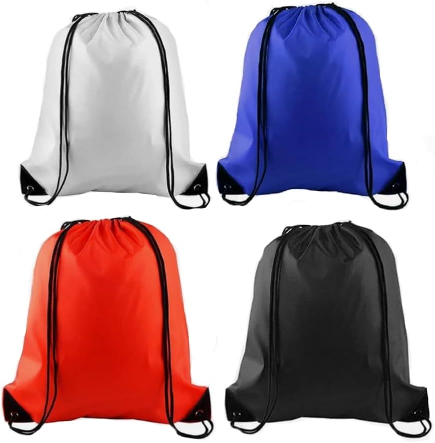 4Pcs Drawstring Backpack Bags Sports Cinch Sack String Backpack Storage Bags for Gym Traveling - Image 1
