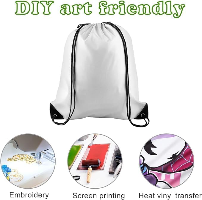 4Pcs Drawstring Backpack Bags Sports Cinch Sack String Backpack Storage Bags for Gym Traveling - Image 4