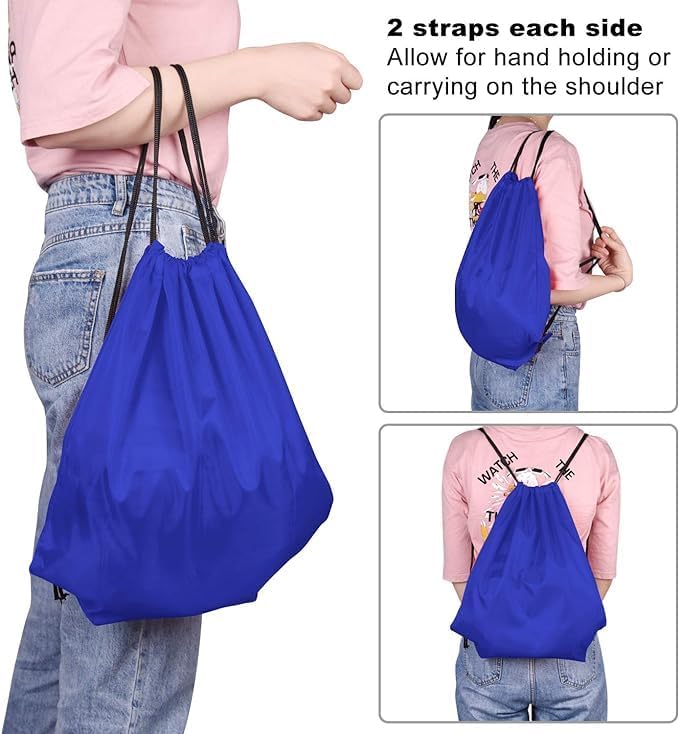 4Pcs Drawstring Backpack Bags Sports Cinch Sack String Backpack Storage Bags for Gym Traveling - Image 5