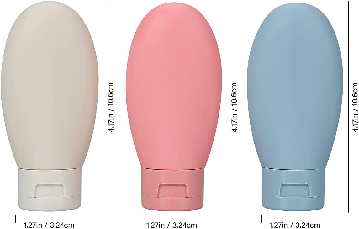 Travel Bottles, 3 PCS Travel Containers for Toiletries, Leak-Proof Refillable Squeezable Travel Bottles Set for Shampoo, Body Wash and Travel - Image 3