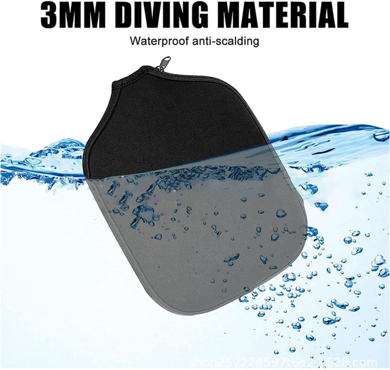 2pcs Racquet Cover for Pickleball, 8.6 x 12.2 Inch Neoprene Paddle Cover for Pickleball Racket Sleeve Storage Bag Compatible for Most USAPA Standard and Elongated Pickball Paddles - Image 7