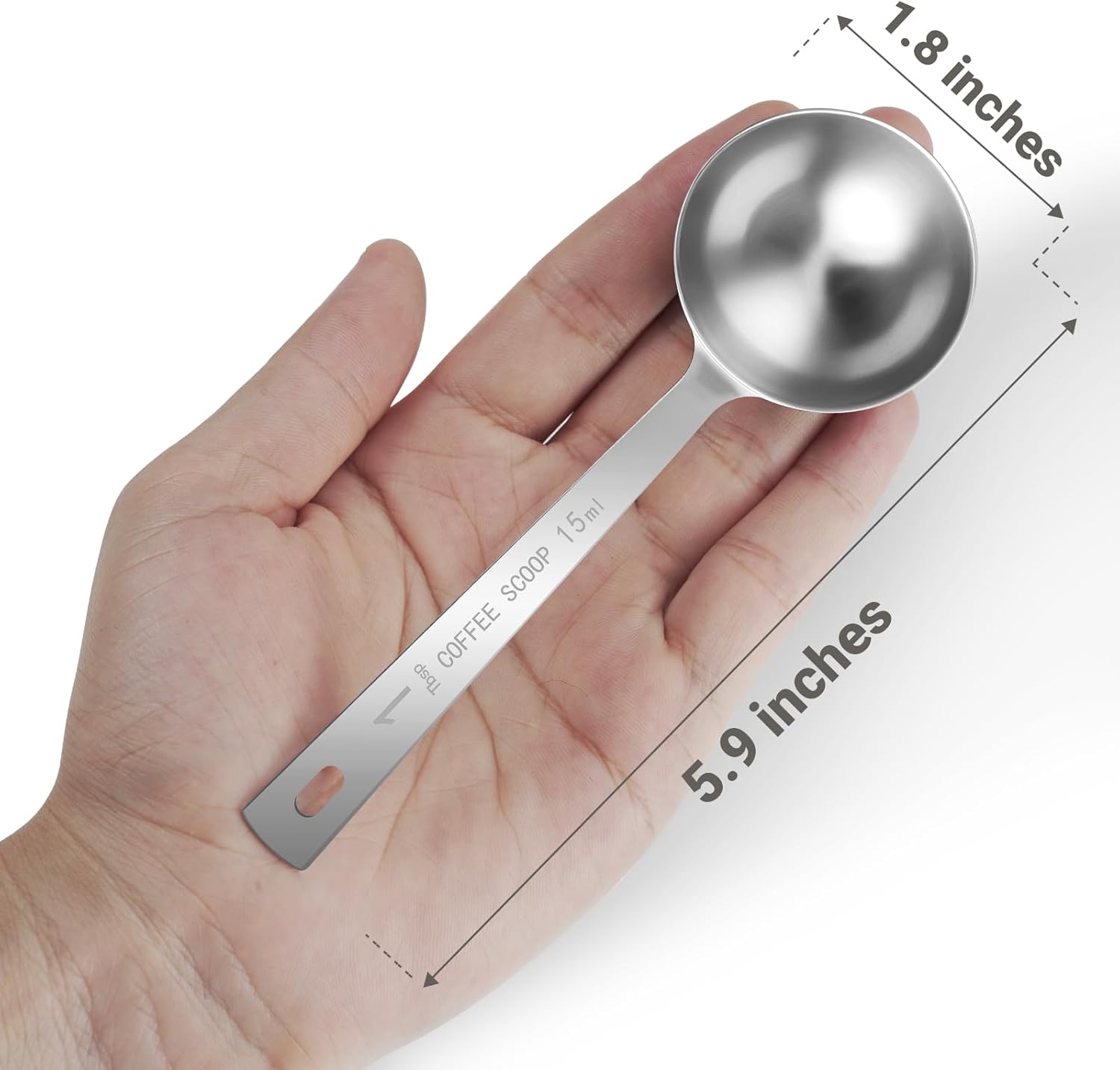 4Pcs Coffee Scoop Spoon - 1 Tablespoon 15ML Stainless Steel Long Handle Measuring Spoons for Ground Coffee, Loose Tea and Powder - Image 2