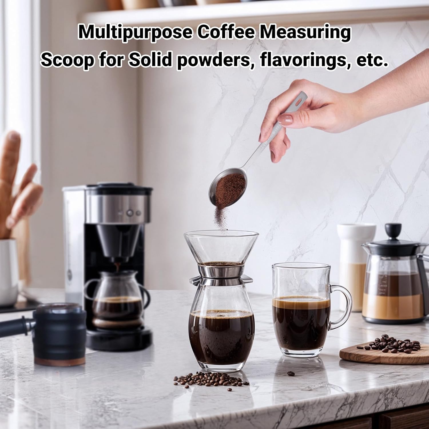 4Pcs Coffee Scoop Spoon - 1 Tablespoon 15ML Stainless Steel Long Handle Measuring Spoons for Ground Coffee, Loose Tea and Powder - Image 6