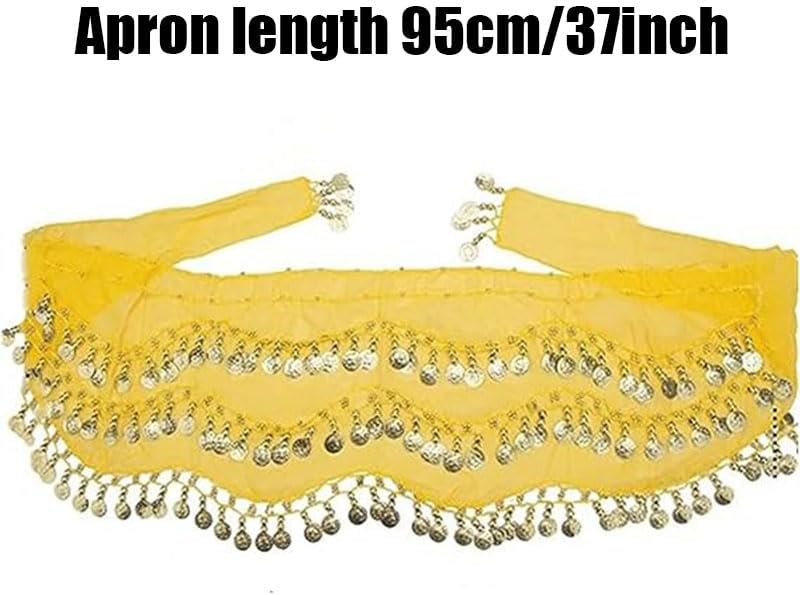 Belly Dance Hip Scarf,Belly Dance Hip Scarf Belly Dance Skirt with Gold Coins Bling Belly Dance Outfit - Image 2
