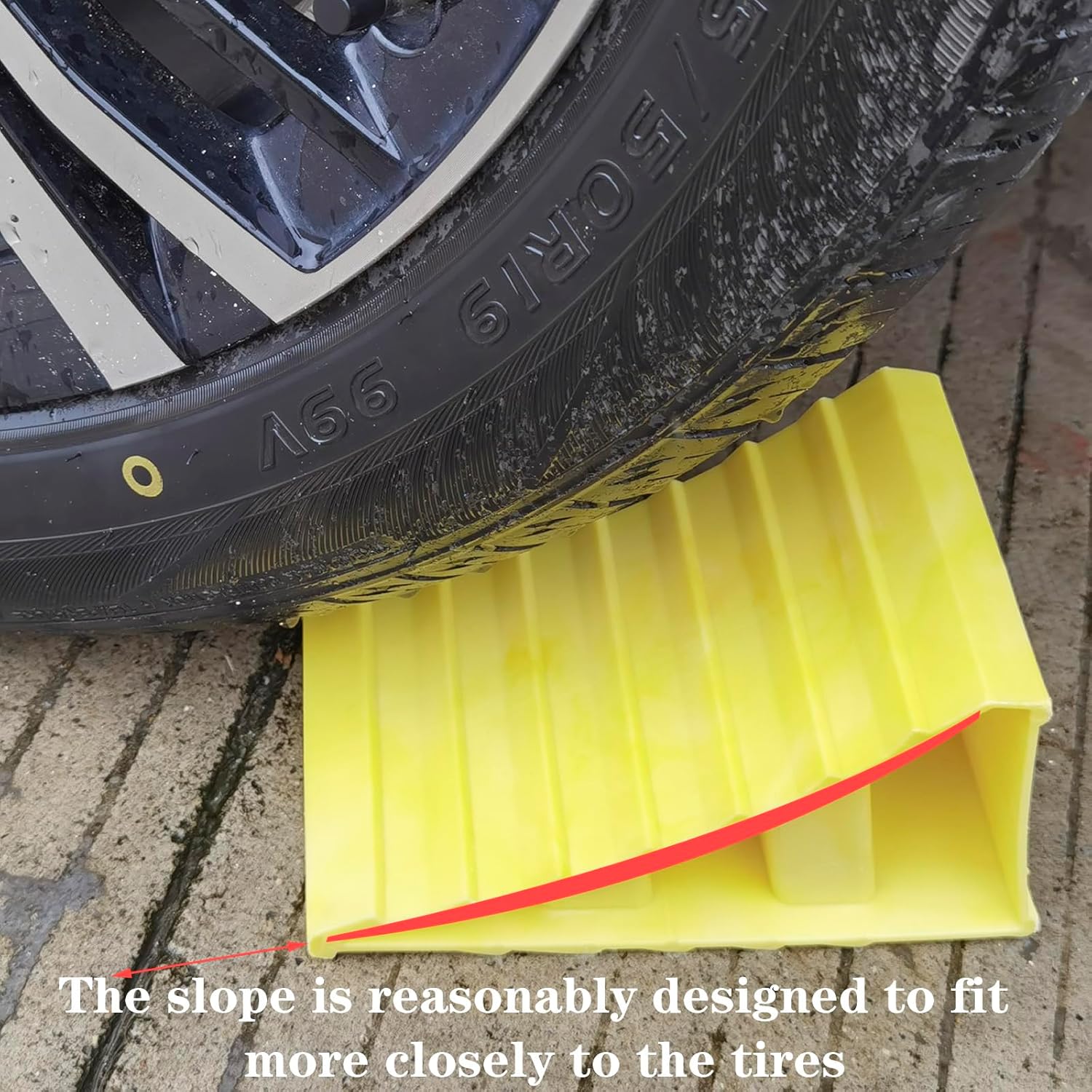 4 Pack Wheel Chocks, Non Slip Base, Tire Chocks，Heavy Duty Safety Wheel Chocks for RV, Trailer - Car Truck Stopper，Helps Keep Your Trailer or RV in Place - Image 6