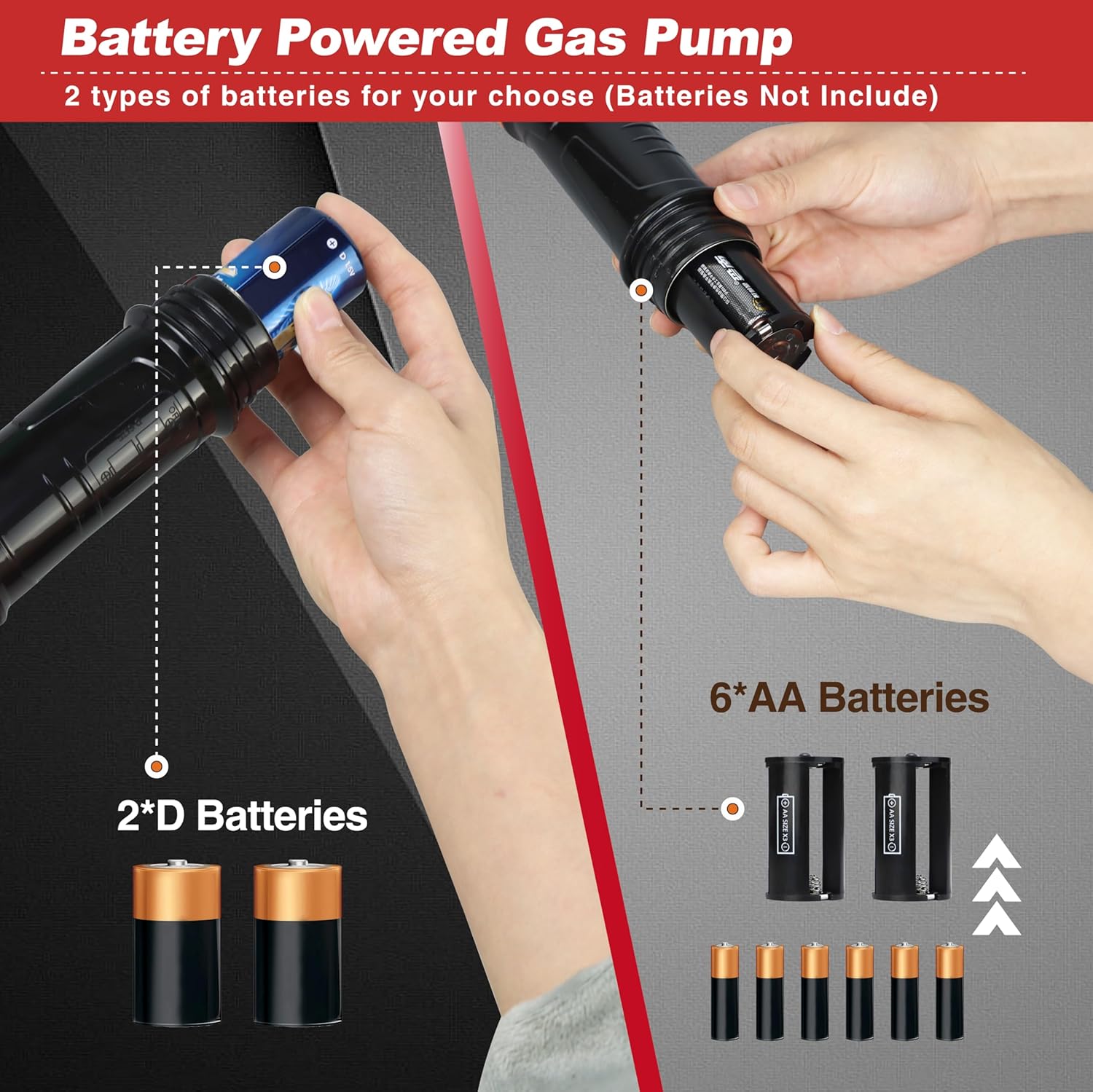 Portable Power Siphon Pump for Gas, Battery Operated Fuel Transfer Pump, 3.5GPM Flow, Diesel Oil Extractor - Ideal Gasoline Transfer Pump - Image 4