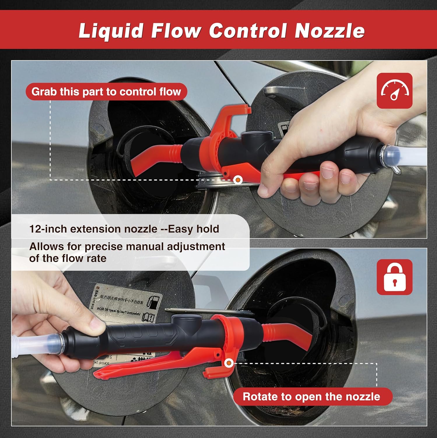Portable Power Siphon Pump for Gas, Battery Operated Fuel Transfer Pump, 3.5GPM Flow, Diesel Oil Extractor - Ideal Gasoline Transfer Pump - Image 7