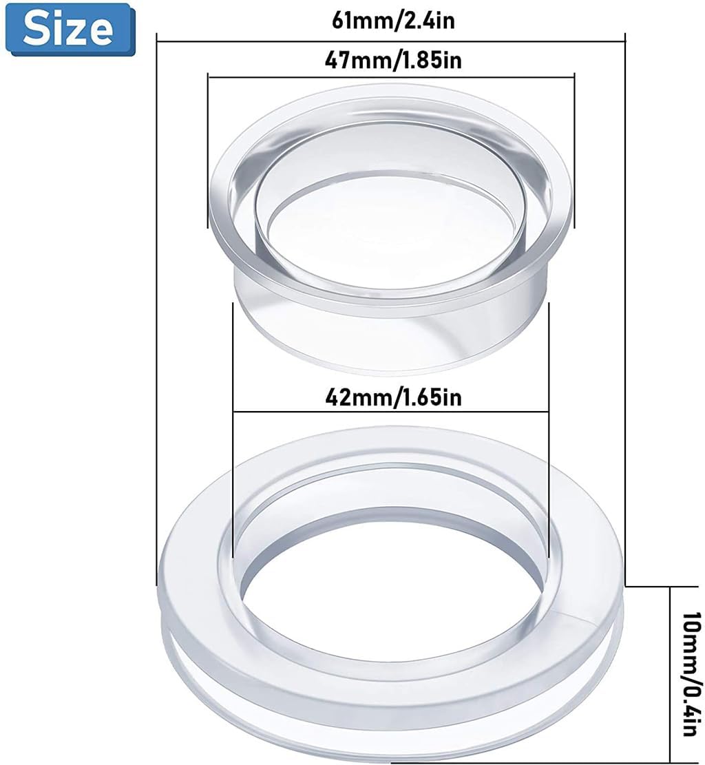 Standard Size Silicone Umbrella Hole Plug And Cap Set For Glass Outdoors Patio Table Deck Yard 2 Inch (Clear) Patio Table Hole Replacement For Umbrella - Image 3