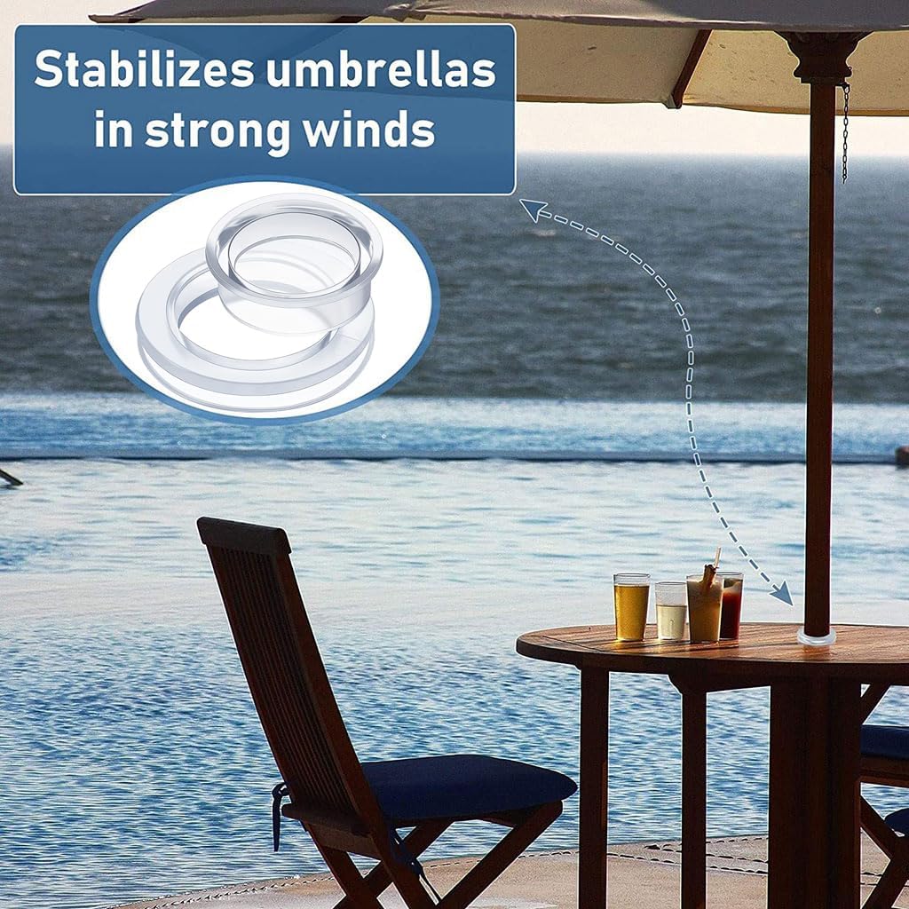Standard Size Silicone Umbrella Hole Plug And Cap Set For Glass Outdoors Patio Table Deck Yard 2 Inch (Clear) Patio Table Hole Replacement For Umbrella - Image 6