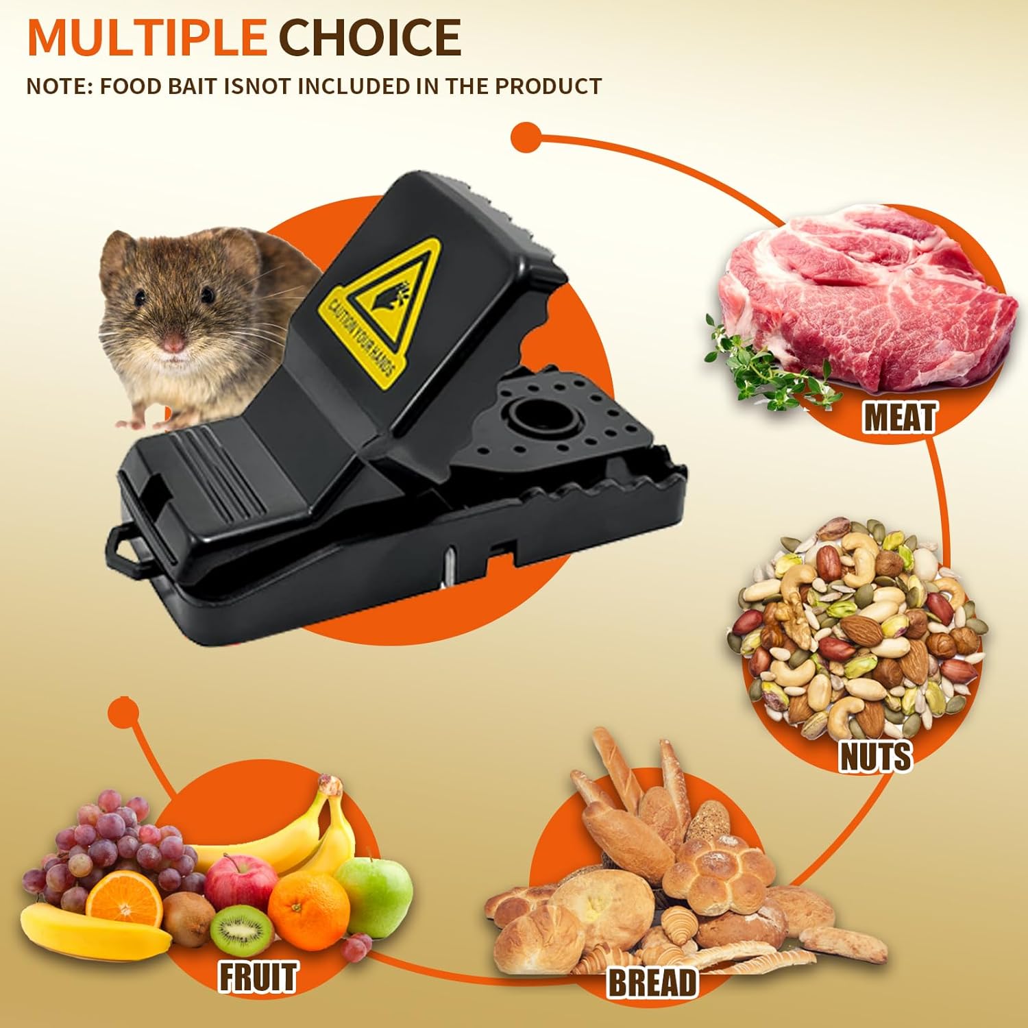 8Pack Mouse Trap, Mice Traps Indoor and Outdoor, Humane Small Mouse Snap Trap, Reusable Mouse Catcher Easy to Set Bait and Release - Image 4