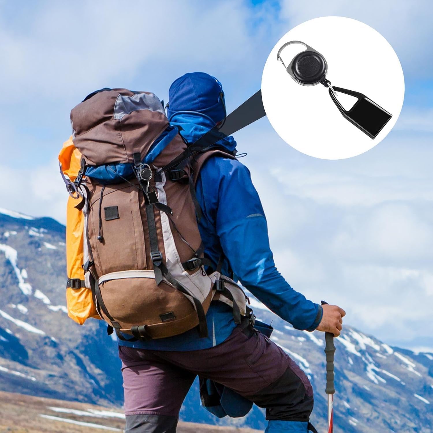 2Pcs Black Pants Lighter Clip,Retractable Lighter Belt,Anti Lost Retractable Lighter Cover Leash,Keychain Belt,Lighter Leash for Fishing Hiking,Lighter Protective Cover for Camping,House Supplies - Image 5