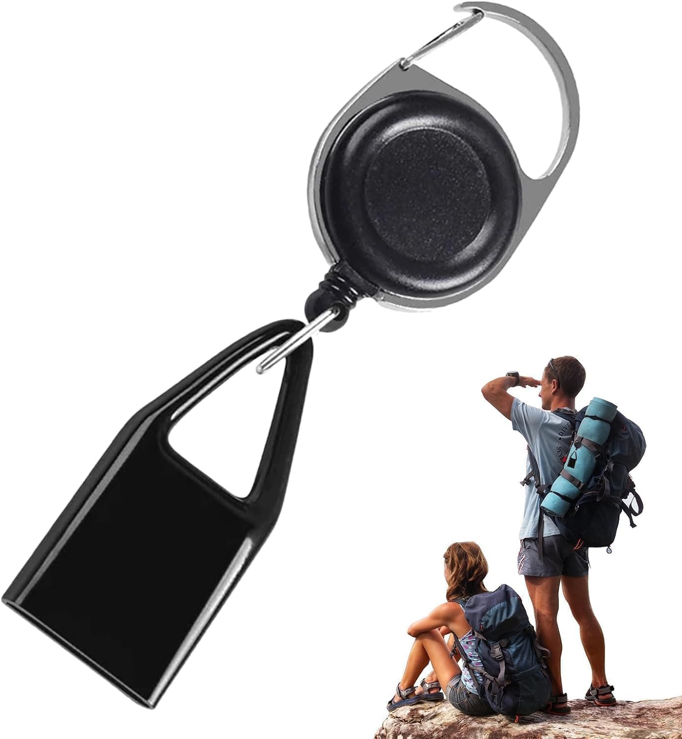 2Pcs Black Pants Lighter Clip,Retractable Lighter Belt,Anti Lost Retractable Lighter Cover Leash,Keychain Belt,Lighter Leash for Fishing Hiking,Lighter Protective Cover for Camping,House Supplies - Image 6