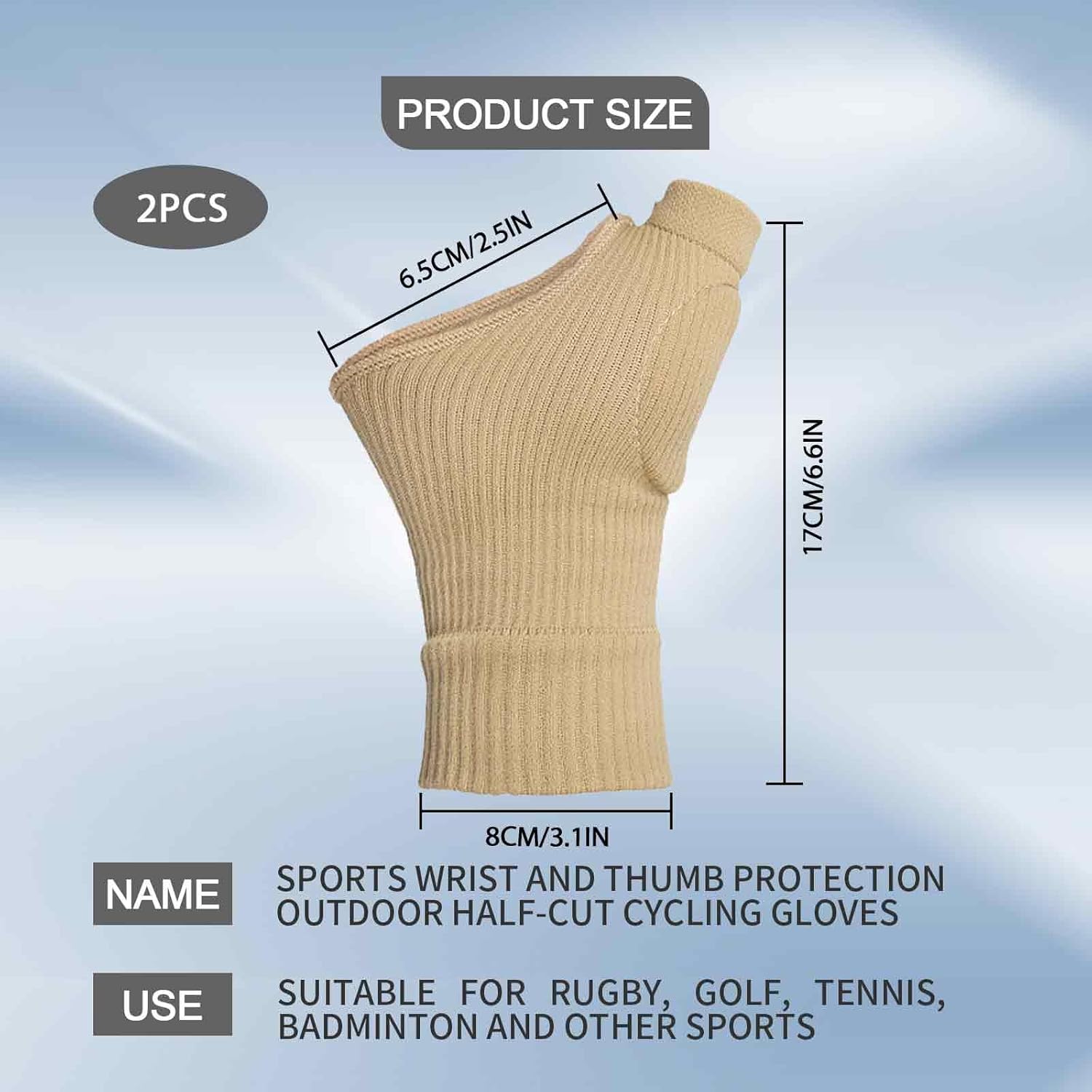 Thumb Brace - 2 Pairs Therapy Gloves Gel Hand Wrist Support Brace Arthritis Compression for Thumb Arthritis, Sport Pain Relief Tendonitis for Men and Women Fits Both Hands(L) - Image 2