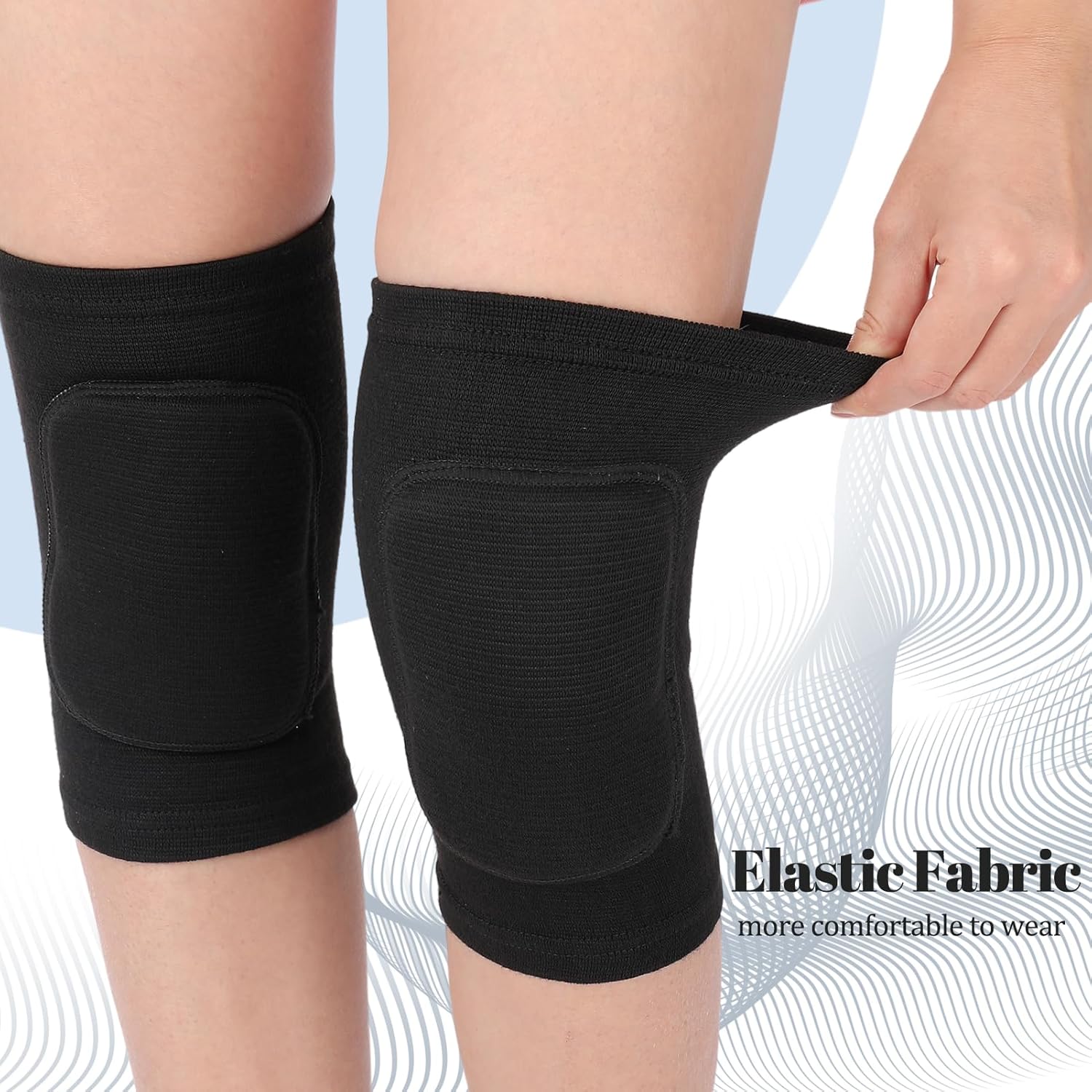 Volleyball Knee Pads, Breathable Knee Pads Volleyball with Thick Foam Padding for Men Women Youth, Knee Braces for Dance Yoga Soccer Tennis Running Cycling Climbing - Image 6