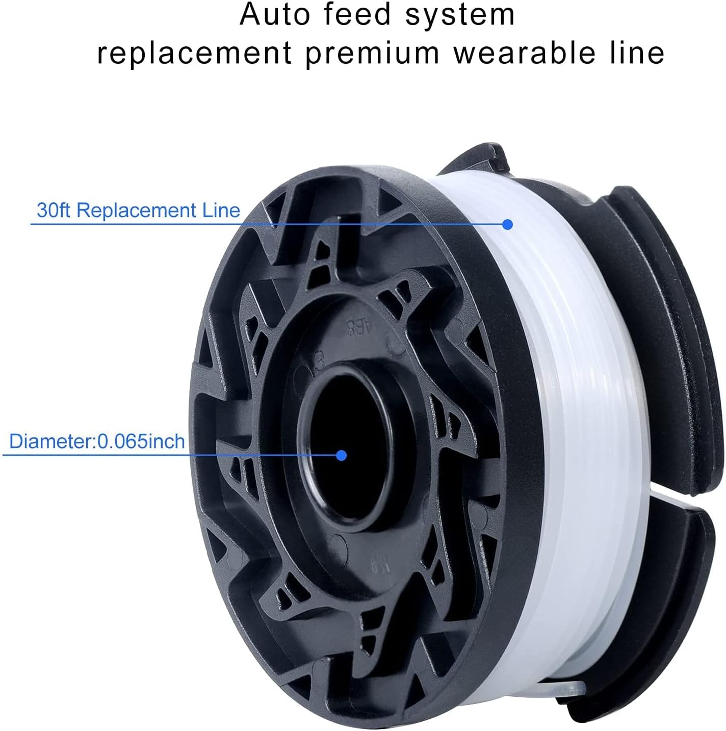 10 PCS AF-100 String Trimmer Line Replace, 30ft 0.065-inch AF-100 String Trimmer Replacement Spool Weed Eater Cap Auto Feed Trimmer String for Black and Decker String Trimmers - Image 3