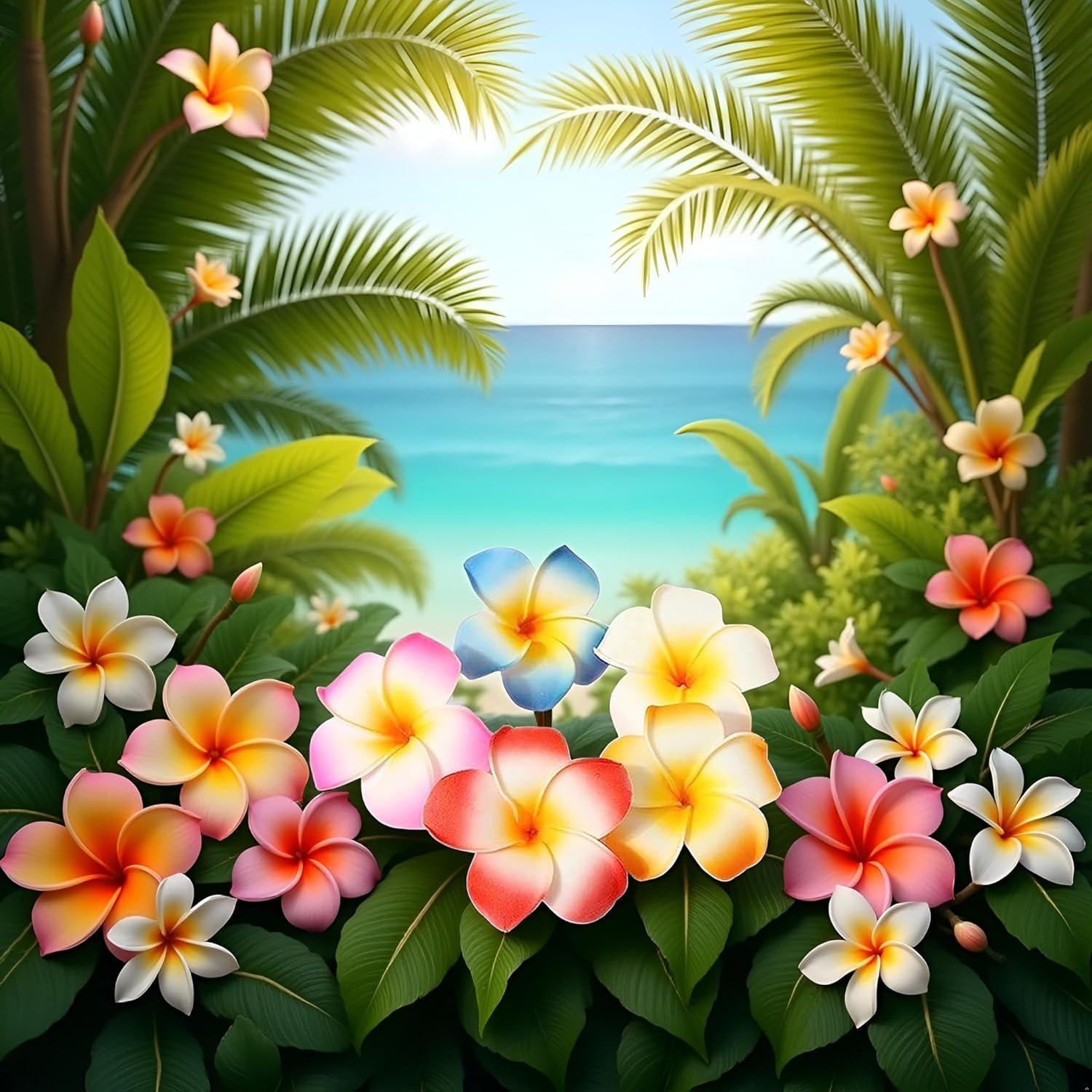 10Pcs Multicolor Hawaii Plumeria Flower Clips, Artificial Tropical Flower Hair Accessories for Wedding, Beach Party, Hair Clips and Barrettes, 1.97'' - Image 3