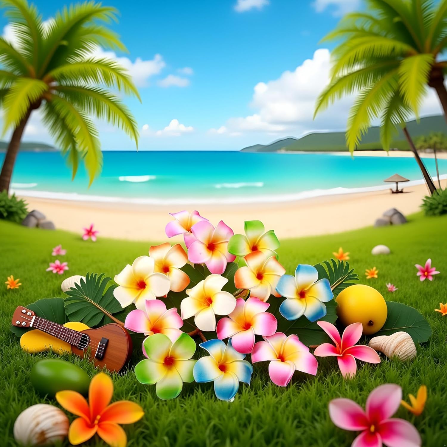 10Pcs Multicolor Hawaii Plumeria Flower Clips, Artificial Tropical Flower Hair Accessories for Wedding, Beach Party, Hair Clips and Barrettes, 1.97'' - Image 6