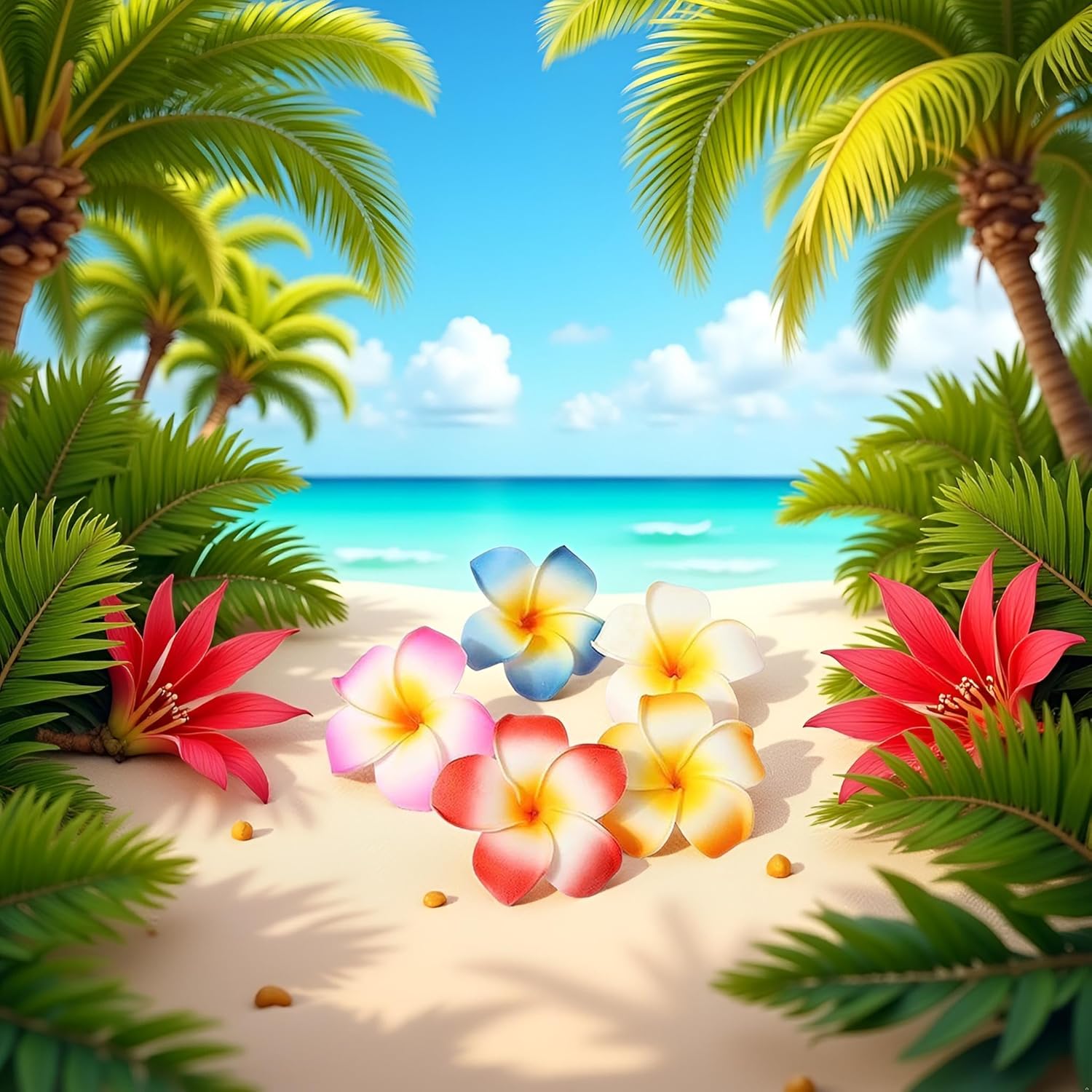 10Pcs Multicolor Hawaii Plumeria Flower Clips, Artificial Tropical Flower Hair Accessories for Wedding, Beach Party, Hair Clips and Barrettes, 1.97'' - Image 8