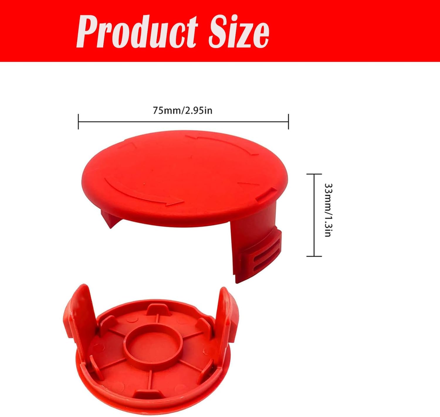 Weed Wacker Trimmer Spool Cap Cover, Weed Eater Trimmer Spool Cap Compatible with Hyper Tough 20V Max String Trimmer HT-19-401-003-06 & HT-19-401-003-07，HT21-401-003-02,HT21-401-003-03,HT22-401-03-05 - Image 2