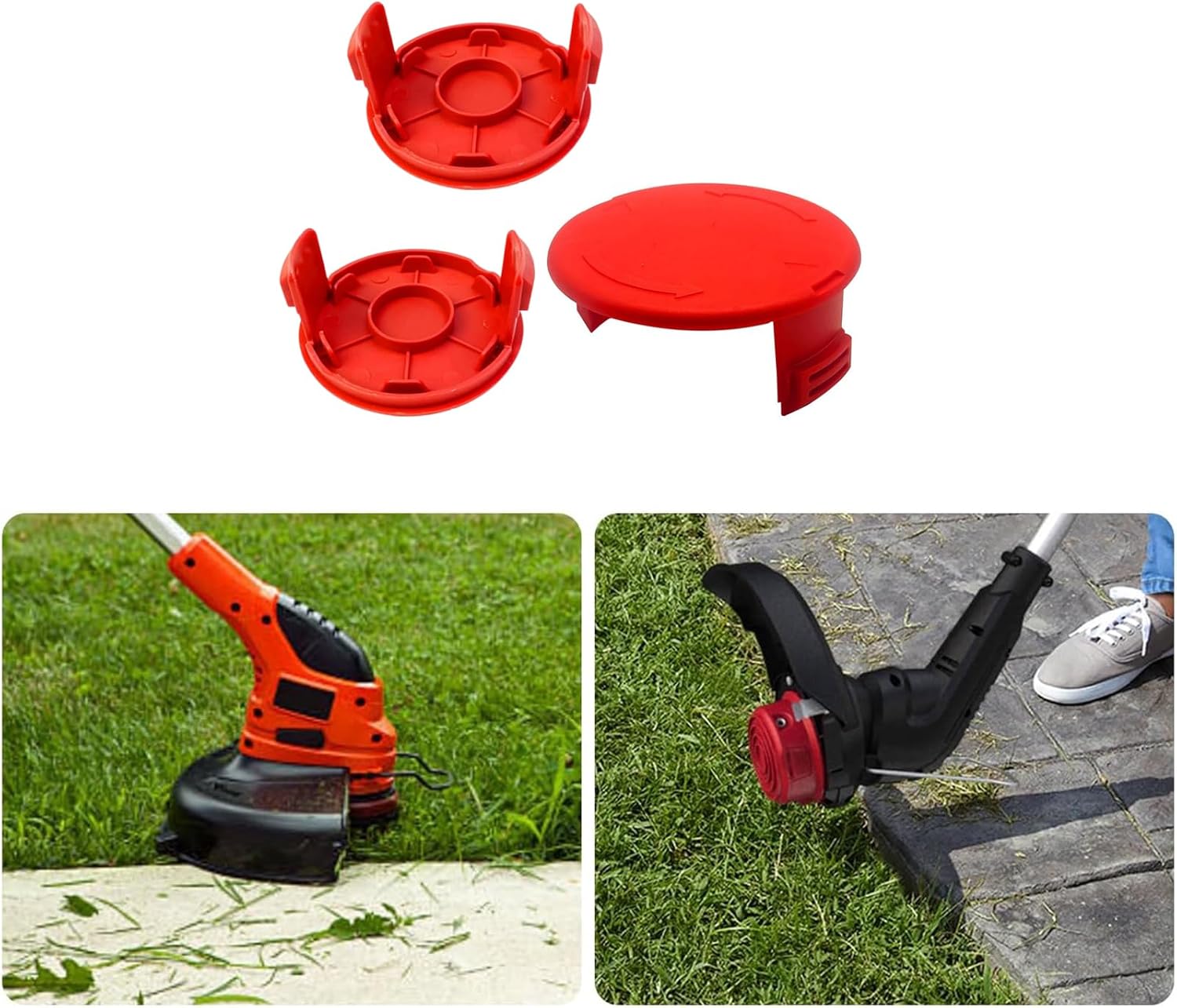 Weed Wacker Trimmer Spool Cap Cover, Weed Eater Trimmer Spool Cap Compatible with Hyper Tough 20V Max String Trimmer HT-19-401-003-06 & HT-19-401-003-07，HT21-401-003-02,HT21-401-003-03,HT22-401-03-05 - Image 4