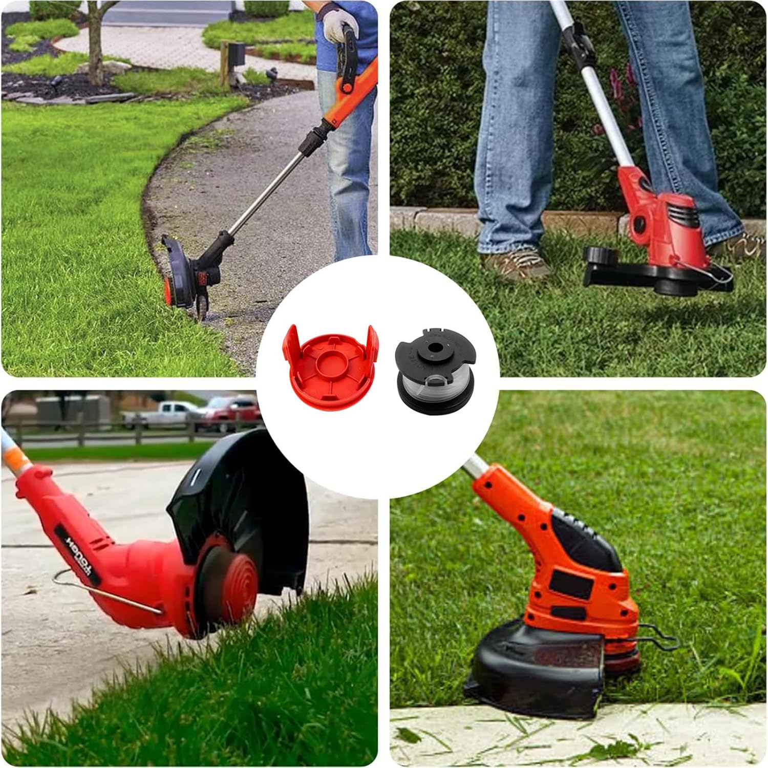 Weed Wacker Trimmer Spool Cap Cover, Weed Eater Trimmer Spool Cap Compatible with Hyper Tough 20V Max String Trimmer HT-19-401-003-06 & HT-19-401-003-07，HT21-401-003-02,HT21-401-003-03,HT22-401-03-05 - Image 5