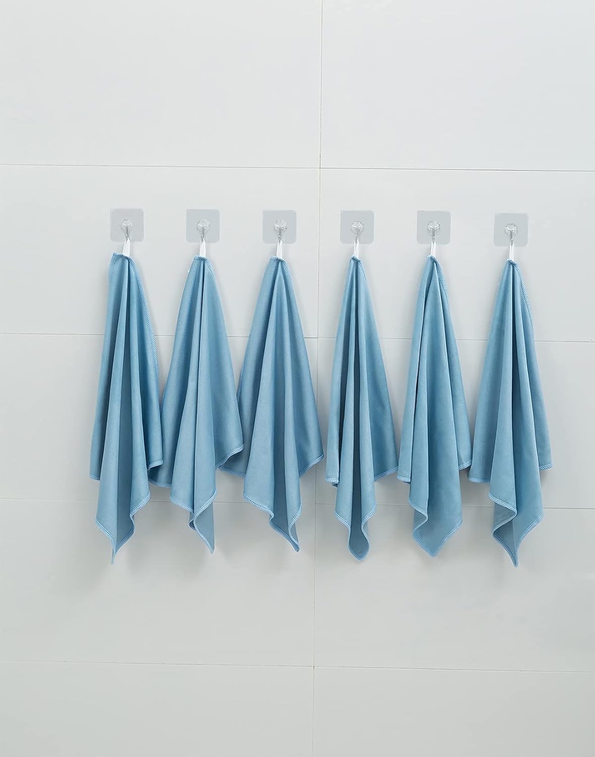 6 Pack Microfiber Glass Cleaning Cloths, Streak Free, Lint-Free and Absorbent Cloth, 16 Inch X 16 Inch, Ideal for Cleaning Mirrors, Glass, Screens, Window, Stemware, Lens (Blue) - Image 6