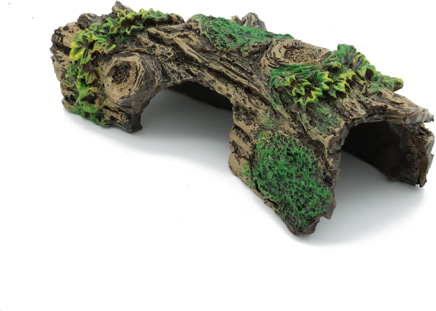 Aquarium Decorations Resin Hollow Tree Trunk Ornament, Bettas House Cave Wood House Decor for Fish Tank (HS-SP207) - Image 1