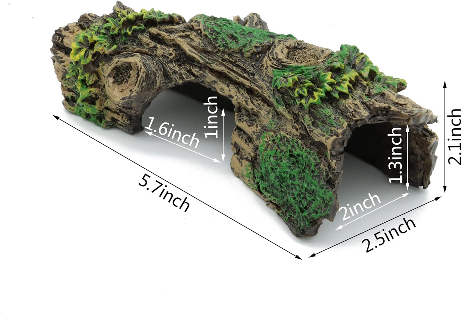 Aquarium Decorations Resin Hollow Tree Trunk Ornament, Bettas House Cave Wood House Decor for Fish Tank (HS-SP207) - Image 2