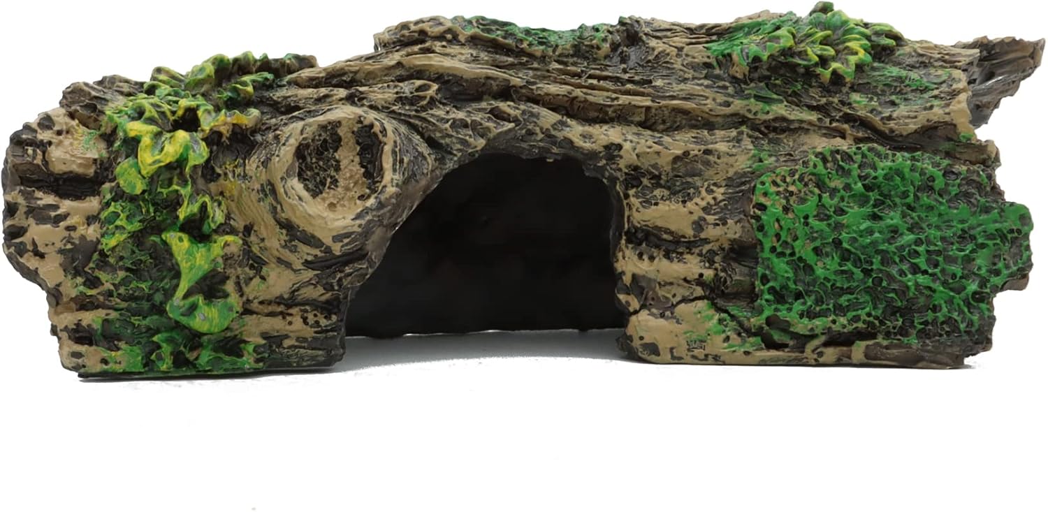 Aquarium Decorations Resin Hollow Tree Trunk Ornament, Bettas House Cave Wood House Decor for Fish Tank (HS-SP207) - Image 3