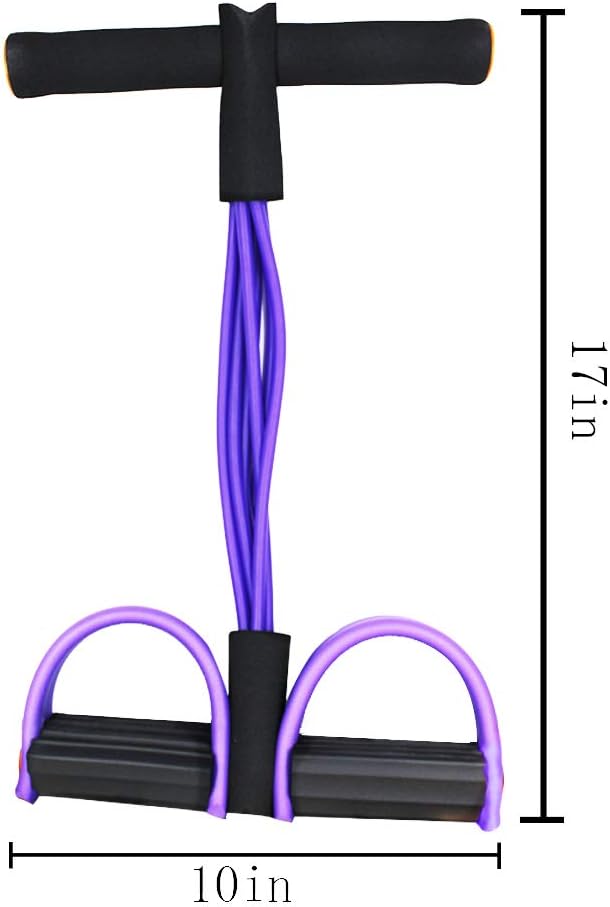 Multifunction Tension Rope, 6-Tube Elastic Yoga Pedal Puller Resistance Band, Natural Latex Tension Rope Fitness, for Abdomen/Waist/Arm/Leg Stretching Slimming Training - Image 5
