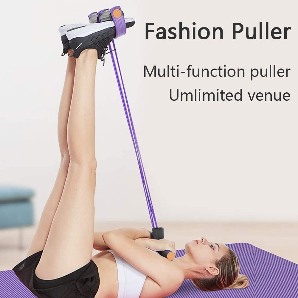 Multifunction Tension Rope, 6-Tube Elastic Yoga Pedal Puller Resistance Band, Natural Latex Tension Rope Fitness, for Abdomen/Waist/Arm/Leg Stretching Slimming Training - Image 6