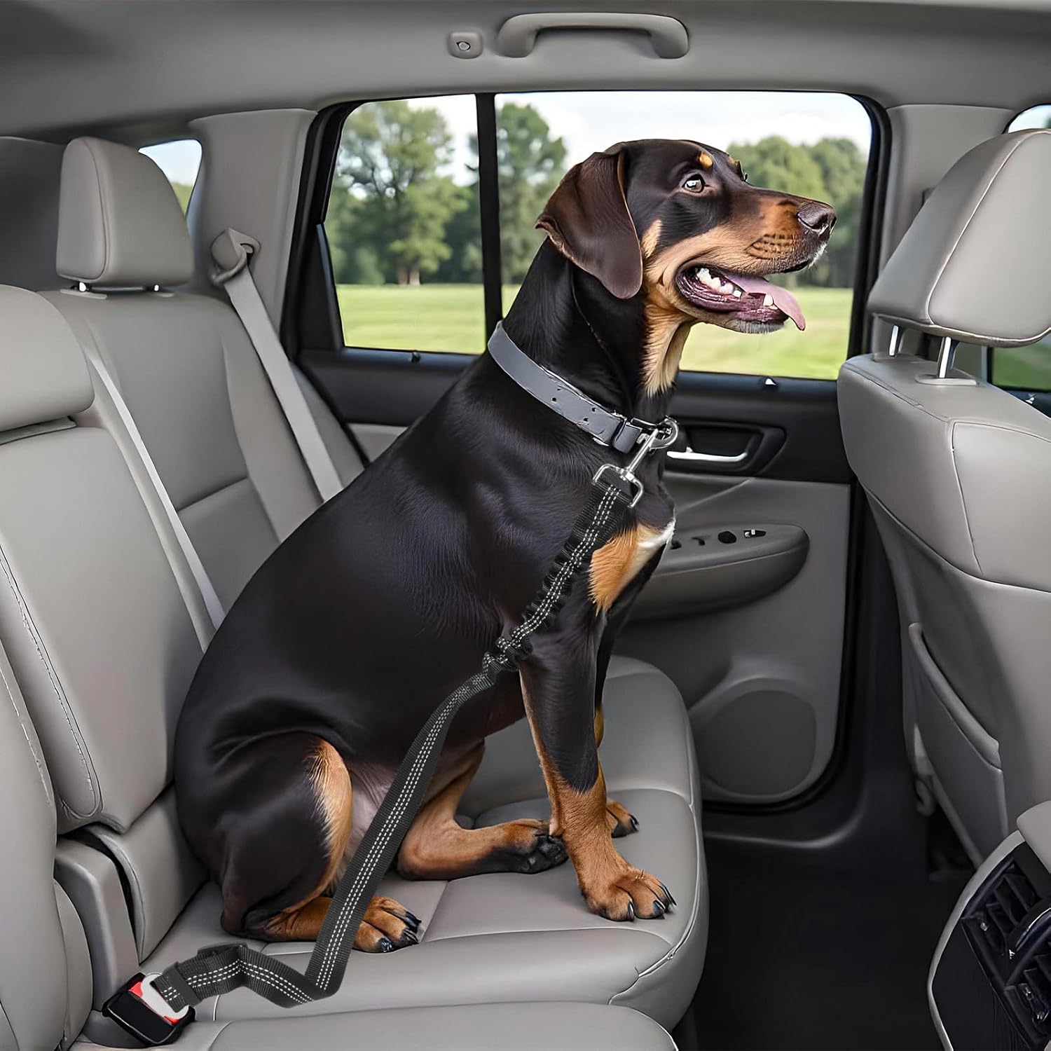 Dog Seat Belt for Car, Adjustable Dog Seatbelts for Vehicle, Nylon Pet Safety Seat Belts for Travel - Image 2