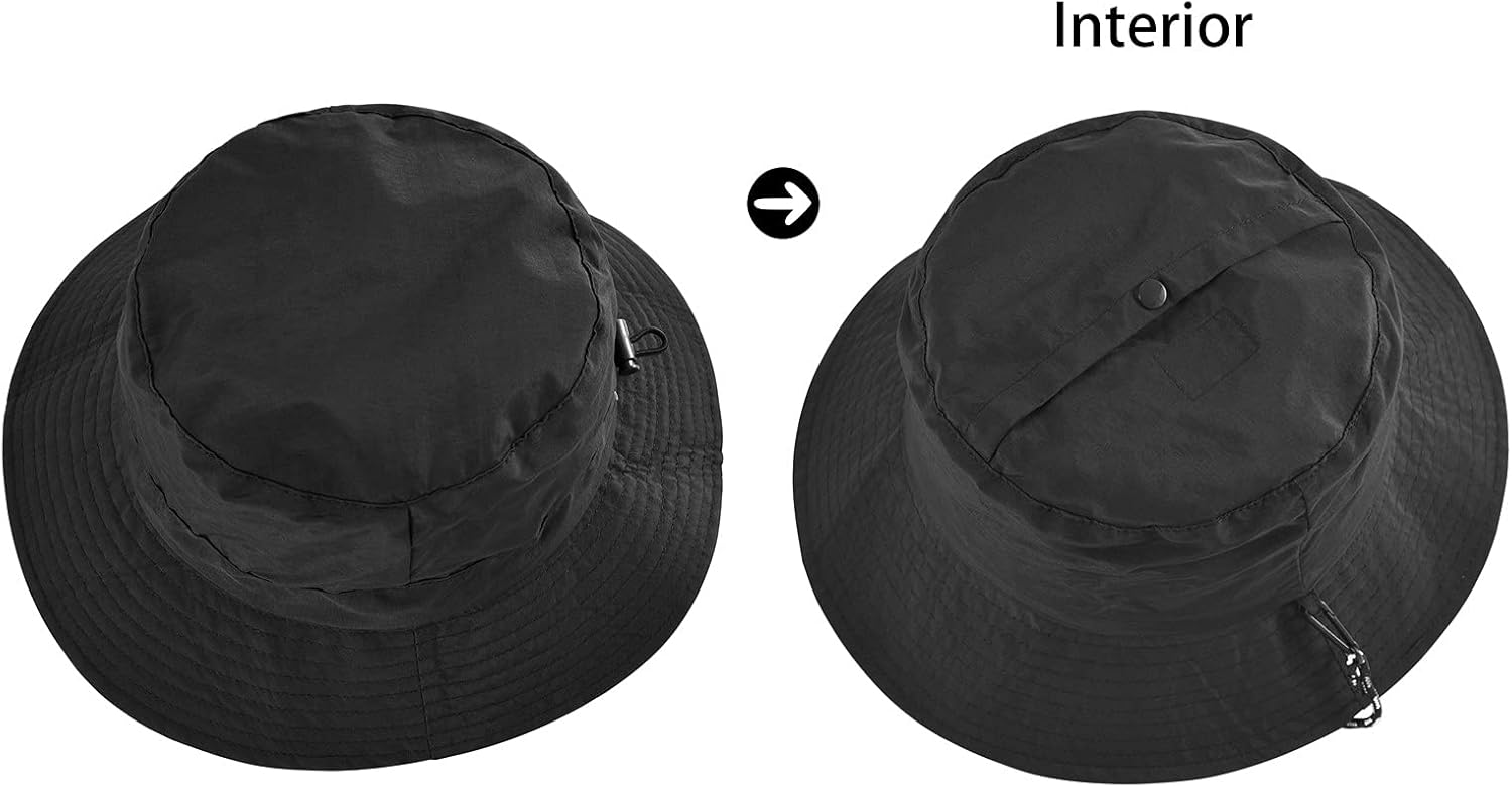 Men Women Outdoor Bucket Hat Quick Dry Packable Boonie Hat UV Protection Sun Hat - Image 2