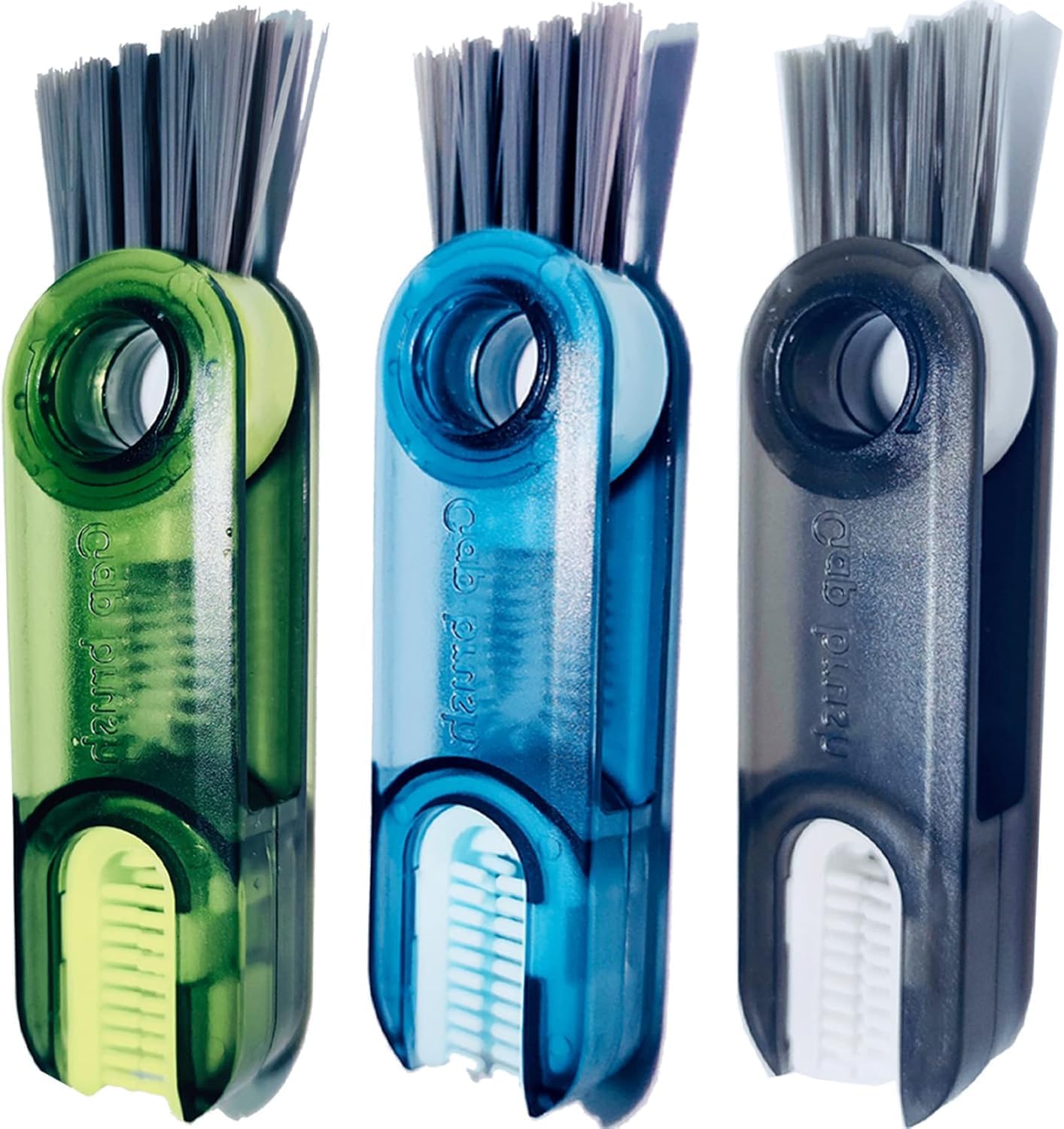 3 Pcs 3 in 1 Cup lid Crevice Cleaning Brush Multipurpose Bottle Gap Cleaner Brush,3 in 1 Tiny Bottle Cup Lid Detail Brush Straw Cleaner Tools (Mixed Color) - Image 1