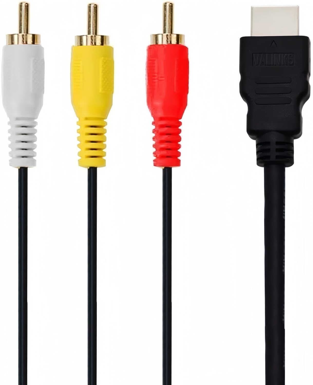 Chenduomi HDMI to RCA TV Cable HDMI Male to 3 RCA Female av Cable Video Audio Component Converter Adapter 1080P Cable for HDTV Black 5ft/1.5m - Image 6