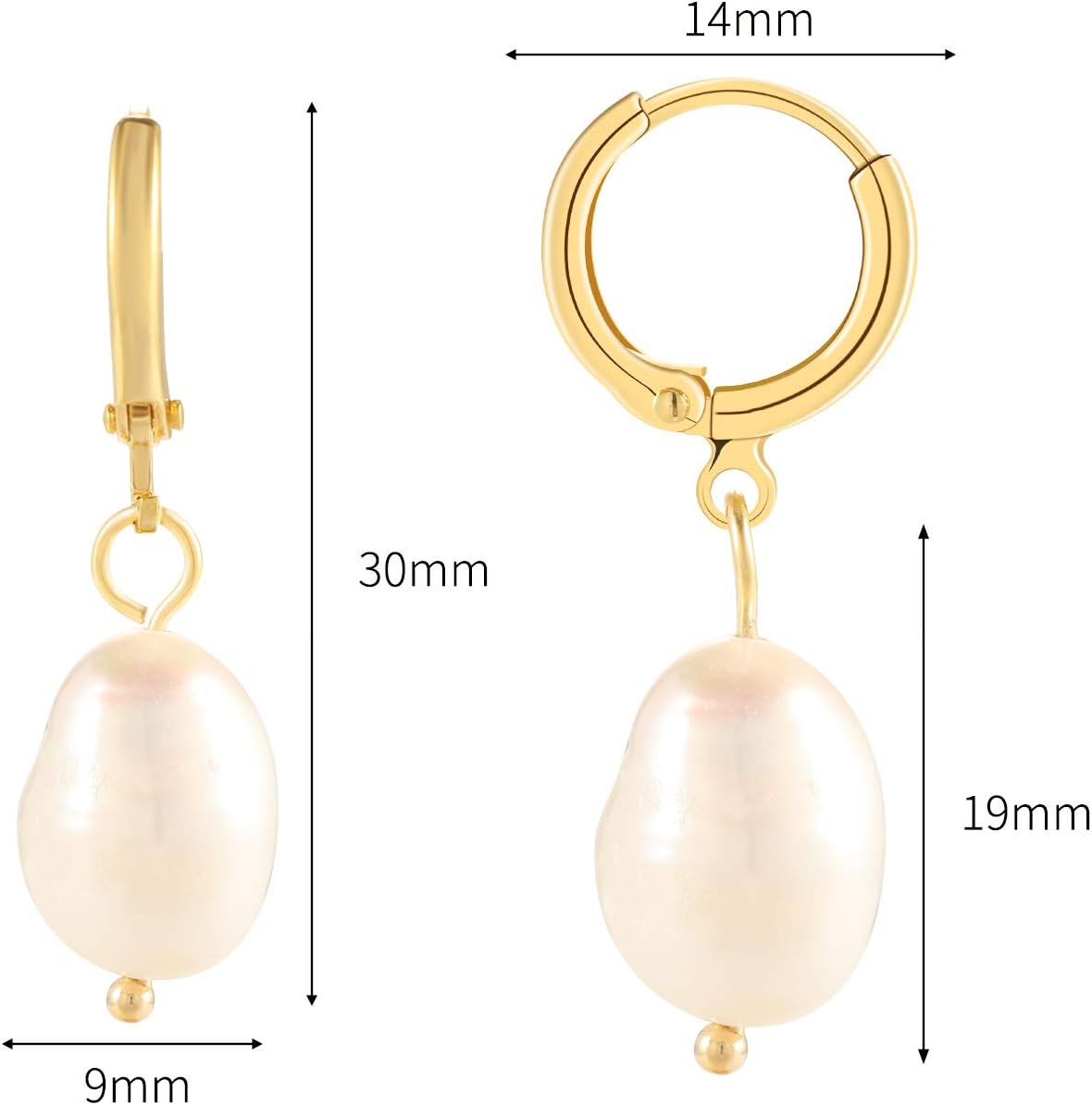 Gold Huggie Small Hoop Earrings with Charm Personalized Snake/Evil Eye/Star/Cross/Lock/Key 18k Gold Plated Crystal Drop Dangle Earrings for Women - Image 5