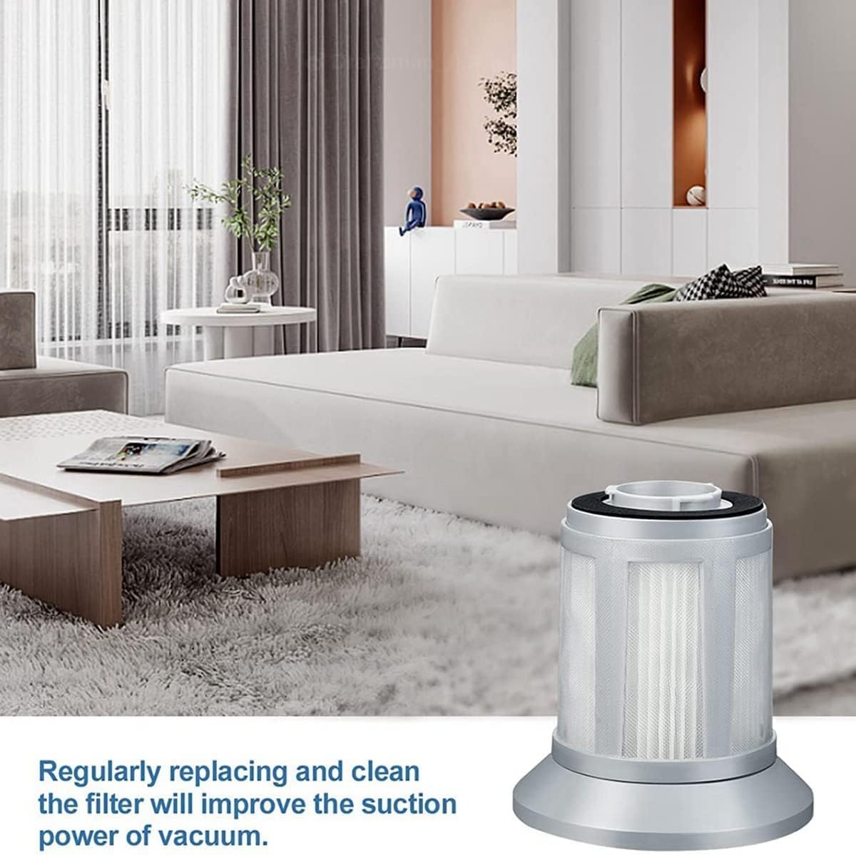 Replacement Filters Compatible With Bissell 2156A, 1665, 16652, 1665W Zing Vacuum-Cleaner, Replace 1613056, 2-Pack - Image 2