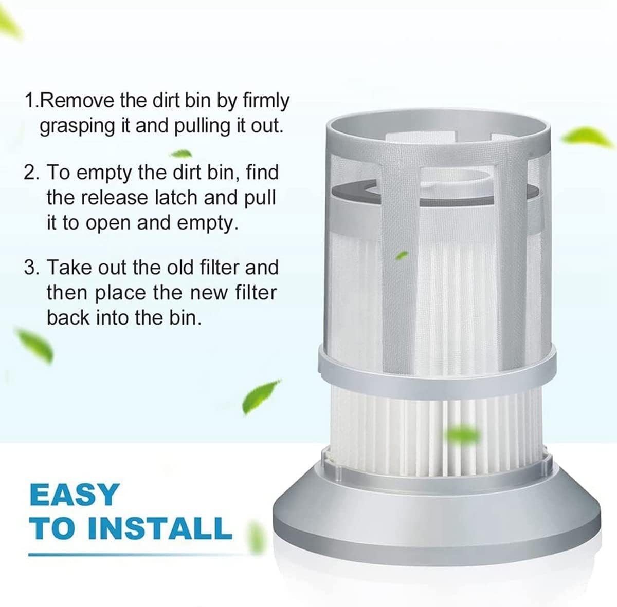 Replacement Filters Compatible With Bissell 2156A, 1665, 16652, 1665W Zing Vacuum-Cleaner, Replace 1613056, 2-Pack - Image 5