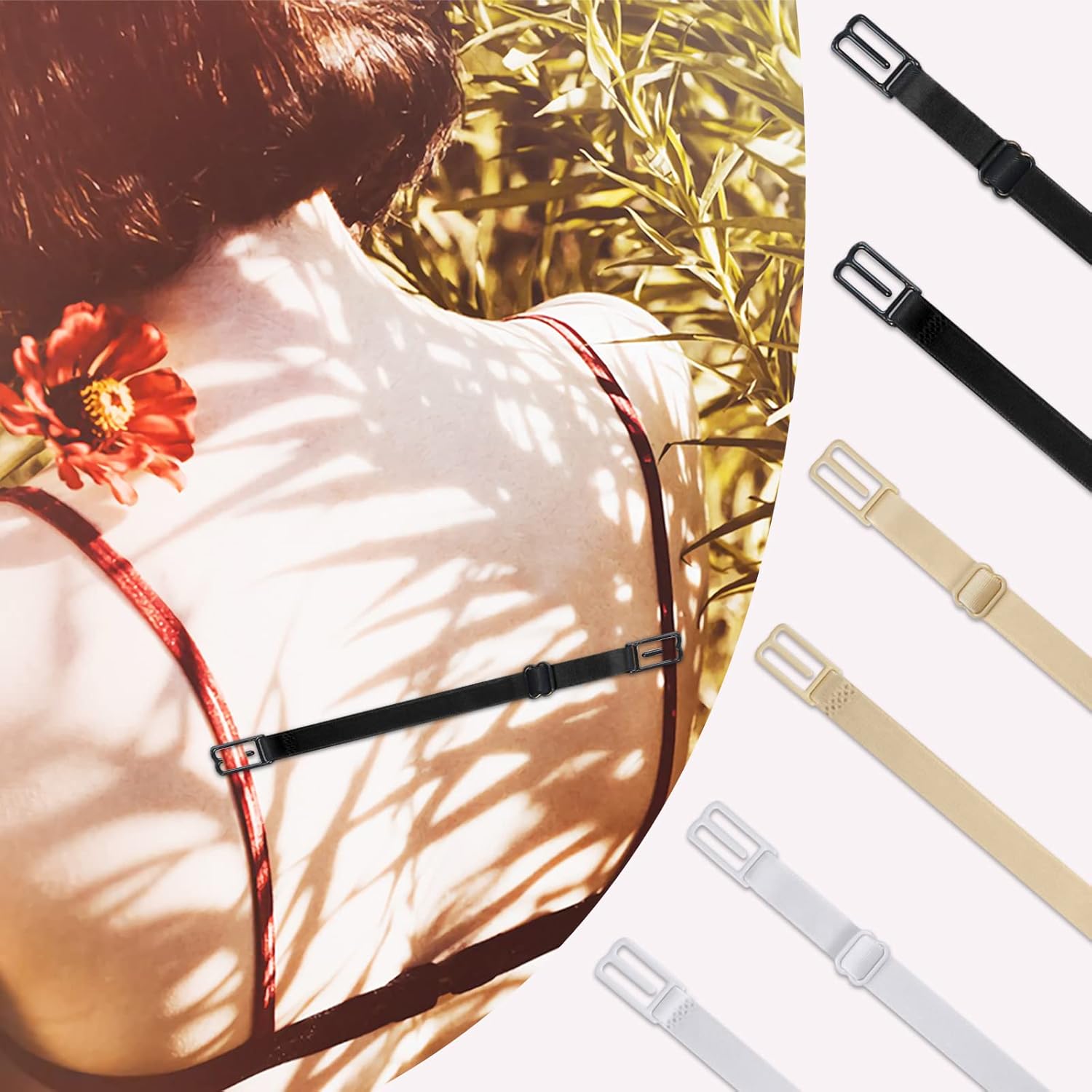 Bra Strap Holder Bra Extenders Bra Extenders 3 Hook Bra Strap Clips Bra Straps for Women Girls Full Cup Size Bra, 3 Colors 6 Pcs - Image 3