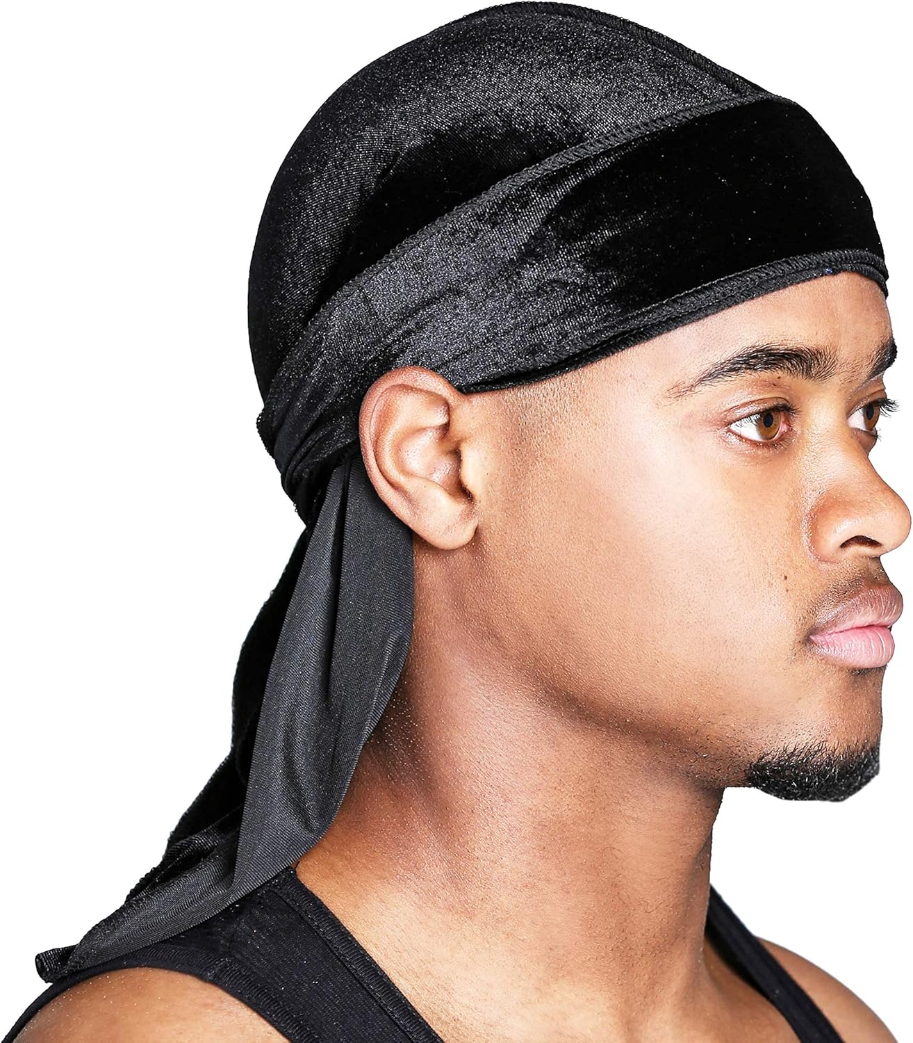 Velvet Du-Rag-Premium Quality-Wave Cap Long Straps - Image 1